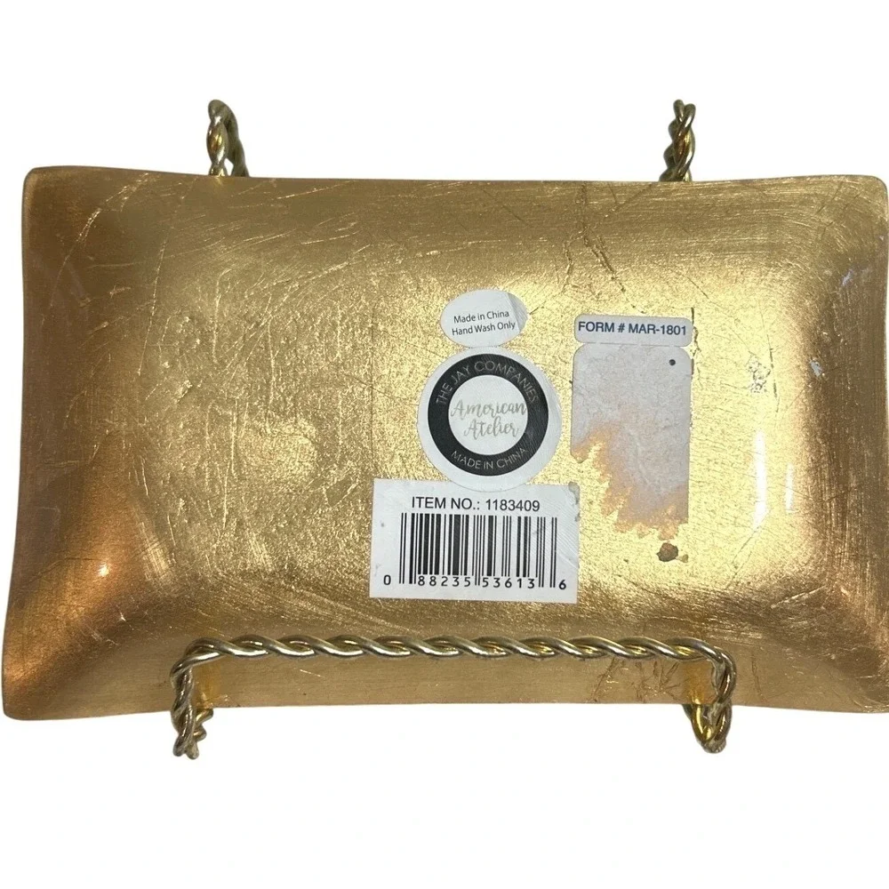 Jay Companies American Atelier Gold Accent Tray Letter E Trinket Rings Chic Boho